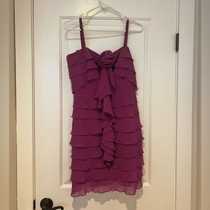 Plum ruffle laundry by Shelli segal dress
